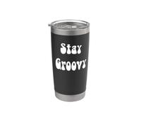 Jerga hippie Stay Groovy Vaso térmico de acero inoxidable de doble pared