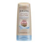 Jergens Natural Glow humectante para la ducha, tono de piel medio a bronceado, loción para piel húmeda de 7.5 onzas, bloquea la hidratación con un color gradual e impecable