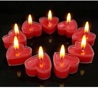 Jerhyun 9 Piezas Velas de Corazón, Romántica Vela en Forma de Corazón para San Valentín, Cumpleaños, Bodas Fiestas (Rojo)