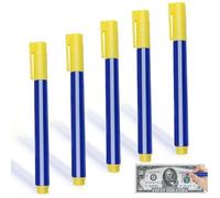Jerhyun Bolígrafo Detector de Billetes Falsos Azul, Rotulador Detector de Billetes Flexible y Portátil para a Divisas Como Dólar Estadounidense, Euro, Libra Esterlina, Yen Japonés Won Surcoreano (5)