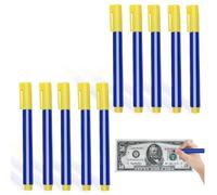 Jerhyun Bolígrafo Detector de Billetes Falsos Azul, Rotulador Detector de Billetes Flexible y Portátil para a Divisas Como Dólar Estadounidense, Euro, Libra Esterlina, Yen Japonés Won Surcoreano (10)