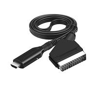 Jerilla Cables SCART a HDMI, Scart a HDMI Convertidor Conector de Audio y Vídeo 720P/1080P Cable Adaptador para HDTV, Monitor, Proyector, Pantalla, VHS