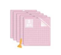 Jerilla Tapete de Corte para Cricut 5 piezas 12''x 12'' FabricGrip Alfombrillas de Corte Antideslizantes Set de Adhesivos para Cricu Maker/Explore One/Air/Air 2 con Rascador