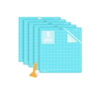 Jerilla Tapete de Corte para Cricut 5 piezas 12''x 12'' LightGrip Alfombrillas de Corte Antideslizantes Set de Adhesivos para Cricu Maker/Explore One/Air/Air 2 con Rascador
