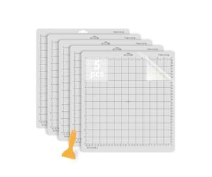 Jerilla Tapete de Corte para Cricut 5 piezas 12''x 12'' StandardGrip Alfombrillas de Corte Antideslizantes Set de Adhesivos para Cricu Maker/Explore One/Air/Air 2 con Rascador