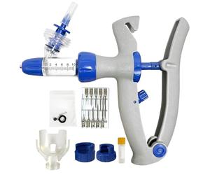 Jeringa Ajustable para Ganado, Pistola de InyeccióN Veterinaria, Inyector Continuo Reutilizable para InsercióN en Botella para Vacas, Cabras y Cerdos(A-10ml)