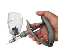 Jeringa automática continua para ganado, fácil inserción de botellas y dosificación precisa, ideal para el cuidado de ovejas y ganado