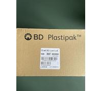 Jeringa BD plastipak 10 ml luer lock sin aguja paquete de 100 unidades 305959
