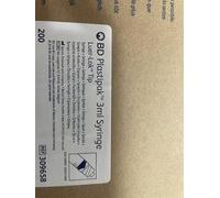 Jeringa BD plastipak 3 ml luer lock paquete de 200 unidades