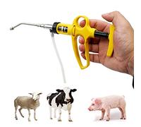 Jeringa continua ajustable veterinaria, aplicador continuo de 5 ml, alimentador aplicador de pistola de llenado, vaca, cabra, cerdo, ganado y otros equipos de inyección animal para granja y ranch