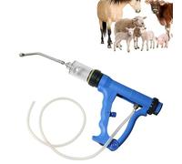 Jeringa continua para ganado con punta a prueba de mordeduras, bloqueo automático y 4 ajustes de dosis para una alimentación eficiente de animales y medicamentos