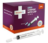 Jeringa de 3 ml con tapa (100 unidades), dispensador de boca sin aguja, punta Luer antideslizante, aprobada por la FDA, embalaje individual, para niños pequeños y mascotas