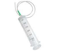 Jeringa de aceite de 2 PPC 300ml Jeringa grande Medición de plástico Jeringa de succión de aceite con jeringa multifunción de tubo para succión de aceite de fluido, medición de nutrientes, recarga, a