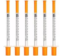 Jeringa de empuje manual, capacidad de 1 ml, calibre 30, suministros dispensadores de laboratorio, paquete de 10