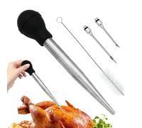 Jeringa De Marinada para Inyector De | Inyector De Carne para Barbacoa con Aguja Absorbente De Y Cepillo De Limpieza | Kit De Inyector De Condimentos De Acero Inoxidable para Gr