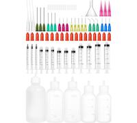Jeringa de pegamento Set 1ml 3ml 5ml 10ml 20ml, 30ml 50ml 100ml botella de la aguja aplicador para diamantes de imitación, carpintería, pintura, adhesivos, aceite, tinta (1-100ml)