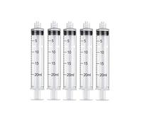 Jeringa de plástico Luer Lock, 20 ml, punta roma, herramientas de jeringa de medición para medir, brillo de labios, relleno de líquidos, dispensación, manualidades de bricolaje