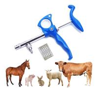 Jeringa De Vacuna Continua De Dosis Fija Veterinaria, Jeringa De Inyector SemiautomáTica Dispensador De Medicamentos Bomba De Jeringa PrecisióN Ajustable De 0,5 Ml A 2 Ml, para Cerdo Toro Ovejas
