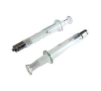 Jeringa de vidrio de 2 ml con cabezal Luer Lock para dispensar muestras con tinta