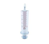 Jeringa de vidrio de gran calibre (150 ml-500 ml), dispositivo de enema de laboratorio duradero for extracción e inyección de muestras, 1 unidad.(150ml)