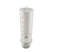 Jeringa de vidrio grande de 250 ml for laboratorio con calibre de vidrio/Jeringa de muestreo de vidrio calibre Ruhr Locks de 250 CC(Small Glass Caliber)
