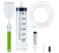 Jeringa Grande 300ml +10ml, Envases Individuales Esteril Jeringa de Plastico con Cepillos, Jeringa de Plastico para Laboratorios Científicos, Medición, Mejora Doméstica