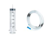 Jeringa grande de 100 ml a 550 ml con tubo para aceite, pegamento y cultivo hidropónico (250 ml And Hose)