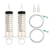 Jeringa grande de 100 ml con manguera para laboratorios científicos, riego de jardín, industria (2, 100 ml)