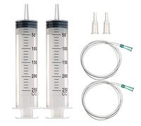 Jeringa grande de 250 ml con manguera para laboratorios científicos, riego de jardín, industria (2, 250 ml)