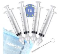 Jeringa lavado nasal bebe 10ml ABBICARE™ sin BPA-CE | Kit 4 jeringas con adaptador de silicona + 1 cepillo de limpieza | Kit puericultura suero fisiológico higiene nasal…