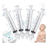 Jeringa lavado nasal bebe 10ml ABBICARE™ sin BPA-CE | Kit 4 jeringas con adaptador de silicona | Kit puericultura suero fisiológico higiene nasal