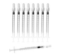 Jeringa Luer Lock de 1 ml sin aguja, jeringas de plástico de 1 cc, estériles, selladas individualmente, paquete de 50