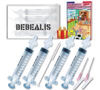 Jeringa nasal bebé [x4] - Mosca bebé + punta de silicona reutilizable + 2 puntas de pipeta de suero fisiológico + kit de cuidados del bebé + irrigador para aspirador nasal bebé