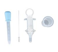 Jeringa para alimentación oral del bebé, práctico dispensador de medicamentos para chupete de plástico transparente para bebés