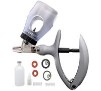 Jeringa para ganado, ajustable, pistola de jeringa continua para ganado, dosificador automático de vacunas, herramienta de administración oral, con adaptador para botella(Bottle-Type/5ML)