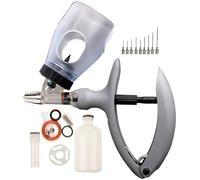 Jeringa para Ganado de 2 ml/5 ml - Jeringa Continua Ajustable, Inyector Veterinario con Adaptador para Botella para Ganado Vacuno, Ovino y Porcino(B,5ML)