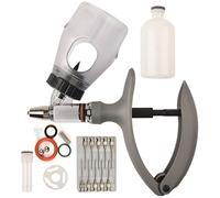 Jeringa para Ganado de 2 ml, 5 ml y 10 ml, Dosis Ajustable, Inyector Veterinario Continuo, InyeccióN de PrecisióN para Ganado Vacuno, Caprino y Porcino(C,5ML)