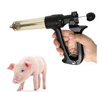 Jeringa para ganado de 50 ml, inyector continuo semiautomático ajustable veterinario, inyector para animales para aves de corral, herramienta veterinaria(1-5ML)