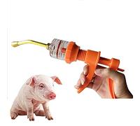 Jeringa para ganado, inyector semiautomático de 50 ml para ganado, cabras y cerdos, pistola de vacunación veterinaria