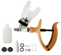 Jeringa para Ganado, Pistola De InyeccióN para, Inyector De PrecisióN Continuo Ajustable con Jeringa Y Adaptador para Botellas De Aves De Corral(Oil-A/5ml/A)