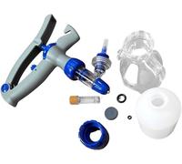 Jeringa para Vacunación de Ganado, Pistola Veterinaria Continua Ajustable, Inyector Automático con Adaptador de Botella para Cabras Ovejas Vacas(A,5ML)