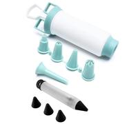 Jeringa Pastelera más Lapiz Decorador de Repostería, Jeringuilla de Plastico Resistente con 4 Boquillas Decorativas y Boligrafo Decorador De Pasteles con 4 Boquillas, Juego de Repostería Profesional