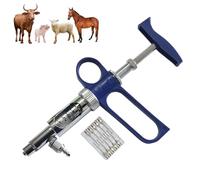 Jeringa semiautomática para ganado, inyector de animales reutilizable ajustable para vacunas, dispensador de bomba de precisión para ganso, cerdo, toro y ovejas
