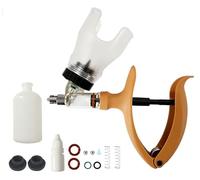 Jeringa Veterinaria Ajustable y Continua, Pistola inyectora para, Pistola de riego para Aves de Corral, para Ganado y Otros(Bottle/Oil-A/2ml)