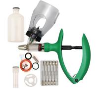 Jeringa Veterinaria Continua Ajustable de 2-5-10 ml para Ganado, InyeccióN de PrecisióN para Aves de Corral, Ganado Vacuno, Cabras y Cerdos(E,2ML)