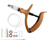 Jeringa veterinaria continua ajustable, pistola inyectora para animales, pistola de riego para aves de corral, ganado y otros animales(Intubation/Oil-A/2ml)