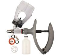 Jeringa Veterinaria de PláStico EstéRil, Inyector de Pistola para Aves de Corral, Jeringas Continuas Ajustables con Botella para Ganado(C-2ML)