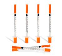 Jeringas de laboratorio envueltas individualmente, 1 ml, 31 g, 5/16" (8 mm), paquete de 100