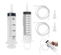 Jeringas grandes con manguera, 2 piezas jeringa 100+200ml, jeringa 100ml con manguera, jeringa de 200 ml con manguera, jeringa de 100 ml con manguera, jeringa de plástico con manguera, jeringa de