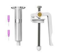 Jeringas manuales, herramienta de propulsión, tubo de metal y émbolo, dispensador manual de jeringas fácil de operar para pastas de soldadura